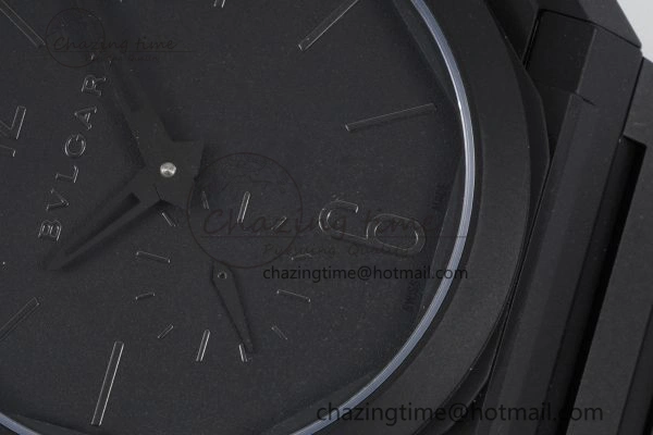 Octo Finissimo PVD BVF 1:1 Best Edition Black Dial on PVD Bracelet Asian Micro Rotor Movement