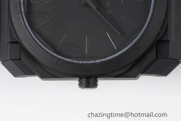 Octo Finissimo PVD BVF 1:1 Best Edition Black Dial on PVD Bracelet Asian Micro Rotor Movement