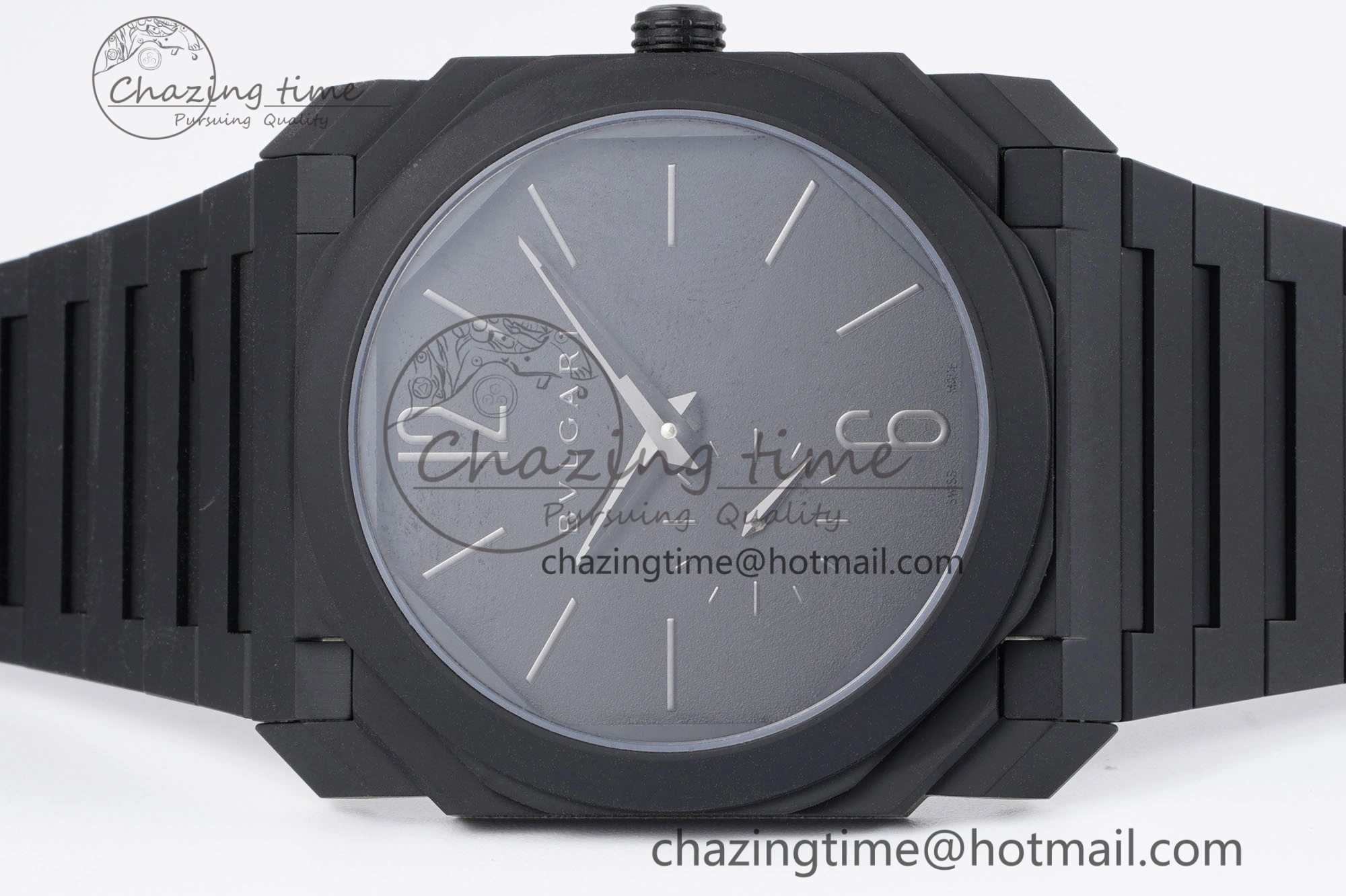 Octo Finissimo PVD BVF 1:1 Best Edition Black Dial on PVD Bracelet Asian Micro Rotor Movement