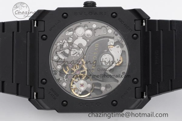 Octo Finissimo PVD BVF 1:1 Best Edition Black Dial on PVD Bracelet Asian Micro Rotor Movement