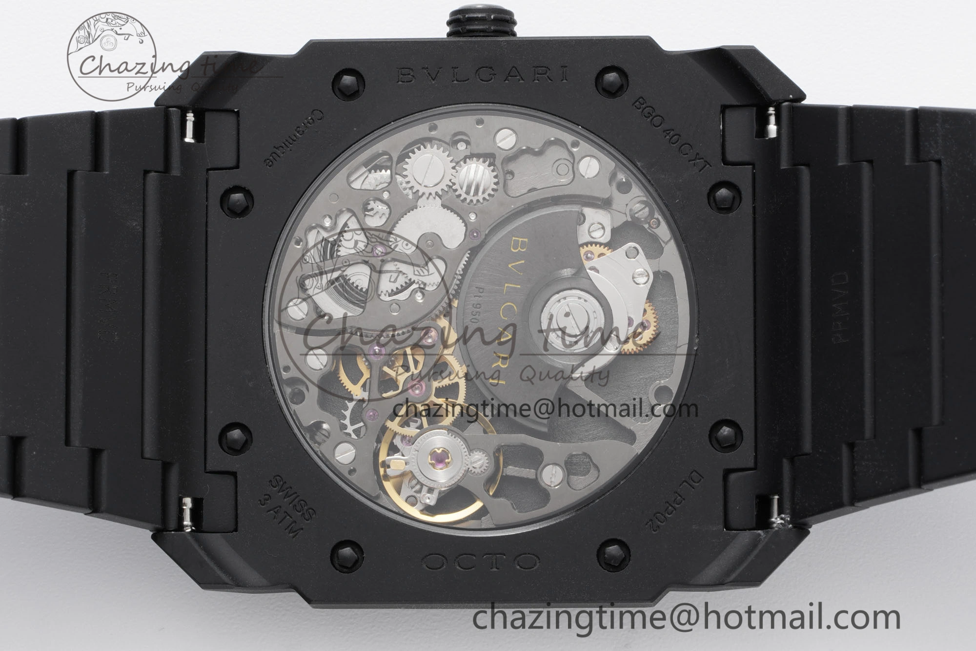 Octo Finissimo PVD BVF 1:1 Best Edition Black Dial on PVD Bracelet Asian Micro Rotor Movement