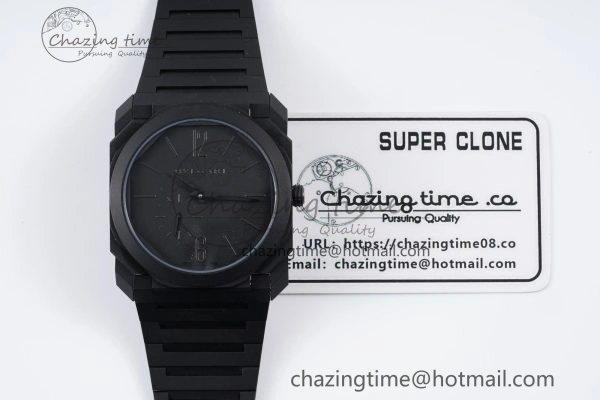 Octo Finissimo PVD BVF 1:1 Best Edition Black Dial on PVD Bracelet Asian Micro Rotor Movement