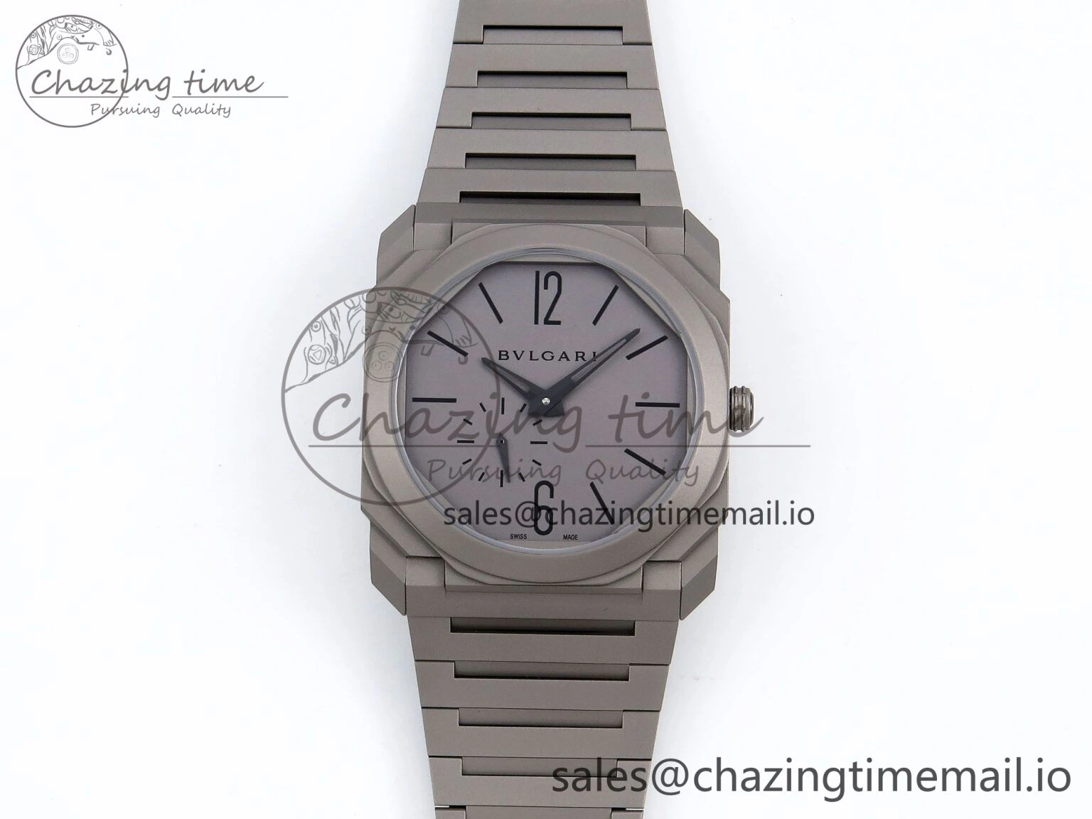 Octo Finissimo Titanuim BVF 1:1 Best Edition Gray Dial on Bracelet Asian Micro Rotor Movement