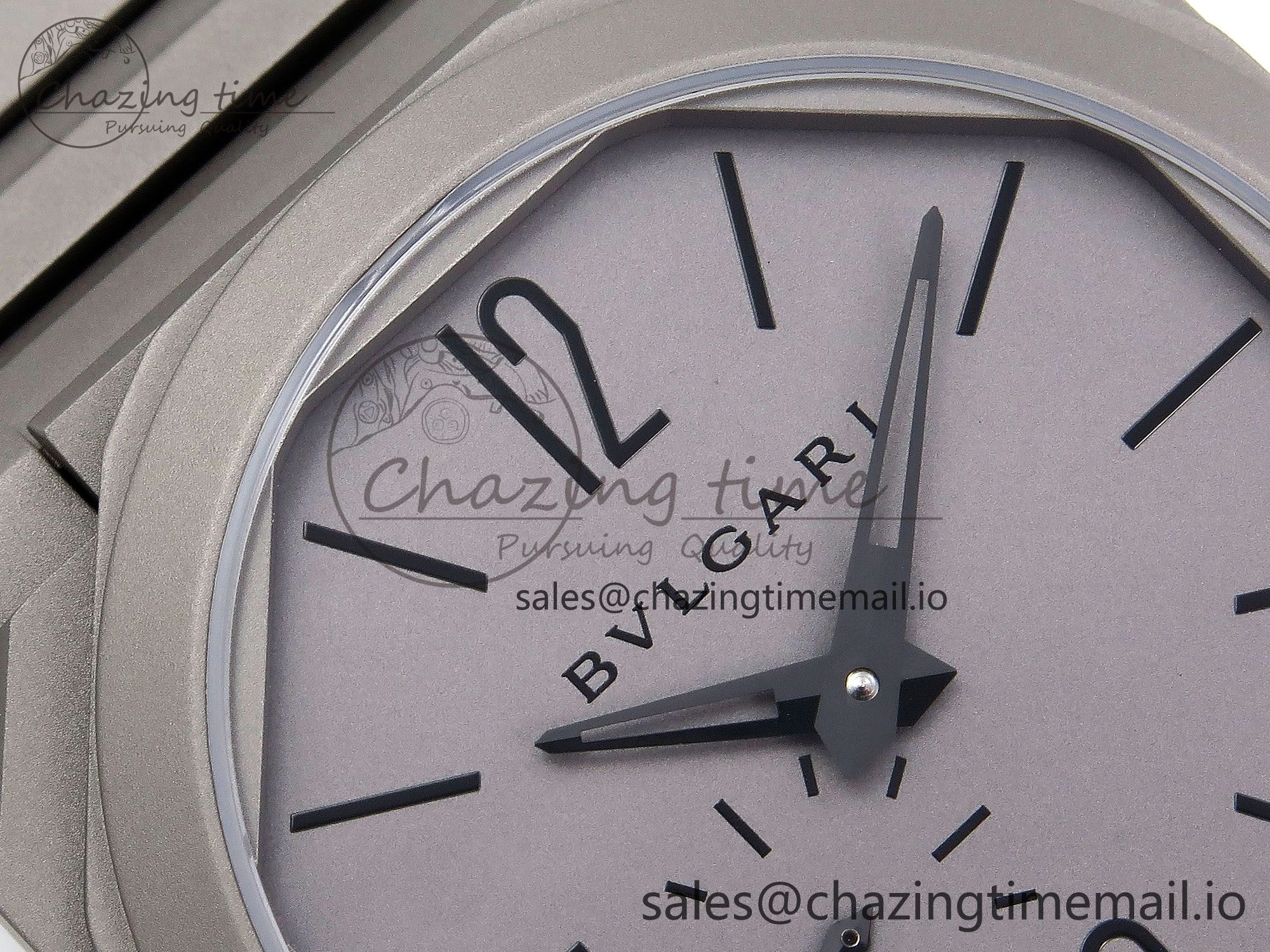 Octo Finissimo Titanuim BVF 1:1 Best Edition Gray Dial on Bracelet Asian Micro Rotor Movement