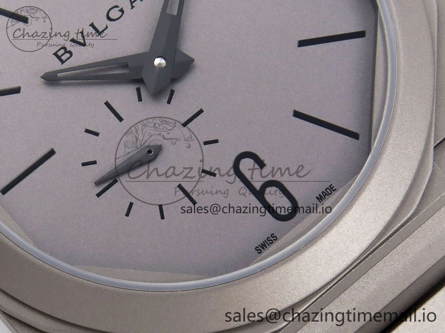 Octo Finissimo Titanuim BVF 1:1 Best Edition Gray Dial on Bracelet Asian Micro Rotor Movement