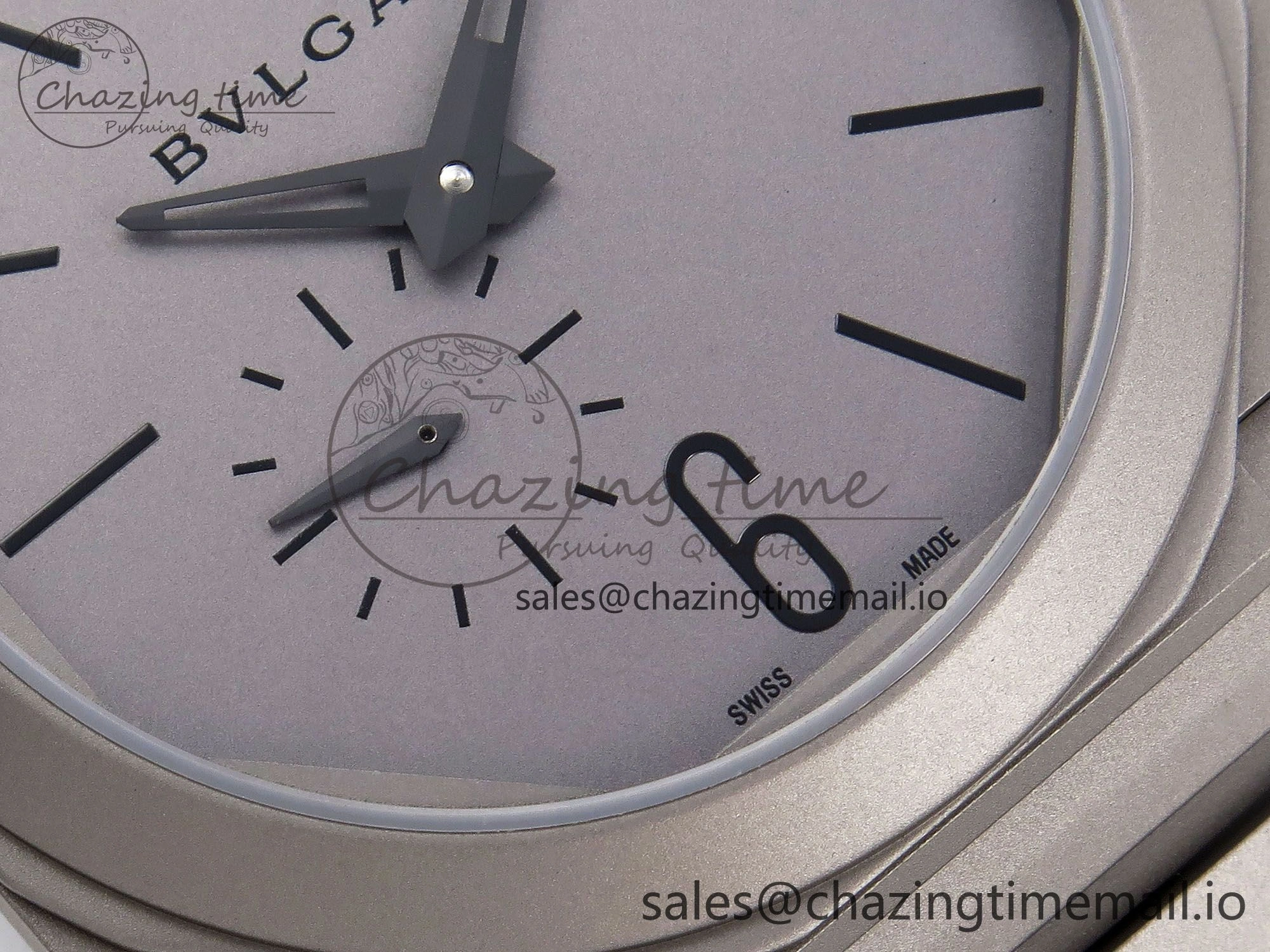 Octo Finissimo Titanuim BVF 1:1 Best Edition Gray Dial on Bracelet Asian Micro Rotor Movement