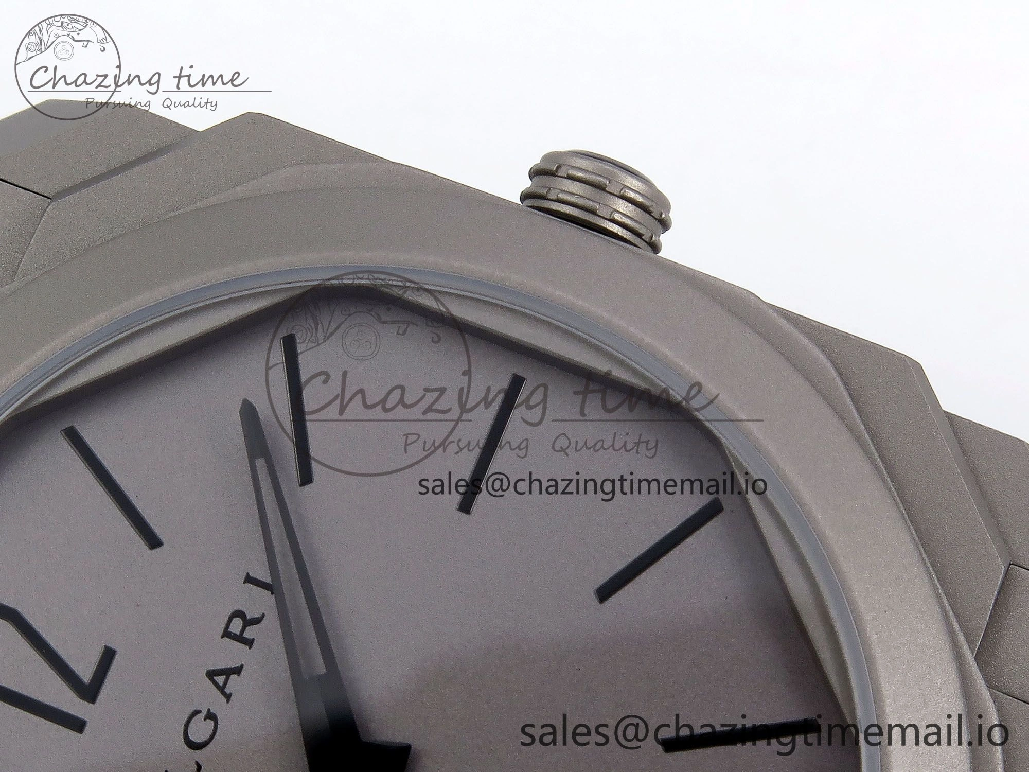 Octo Finissimo Titanuim BVF 1:1 Best Edition Gray Dial on Bracelet Asian Micro Rotor Movement