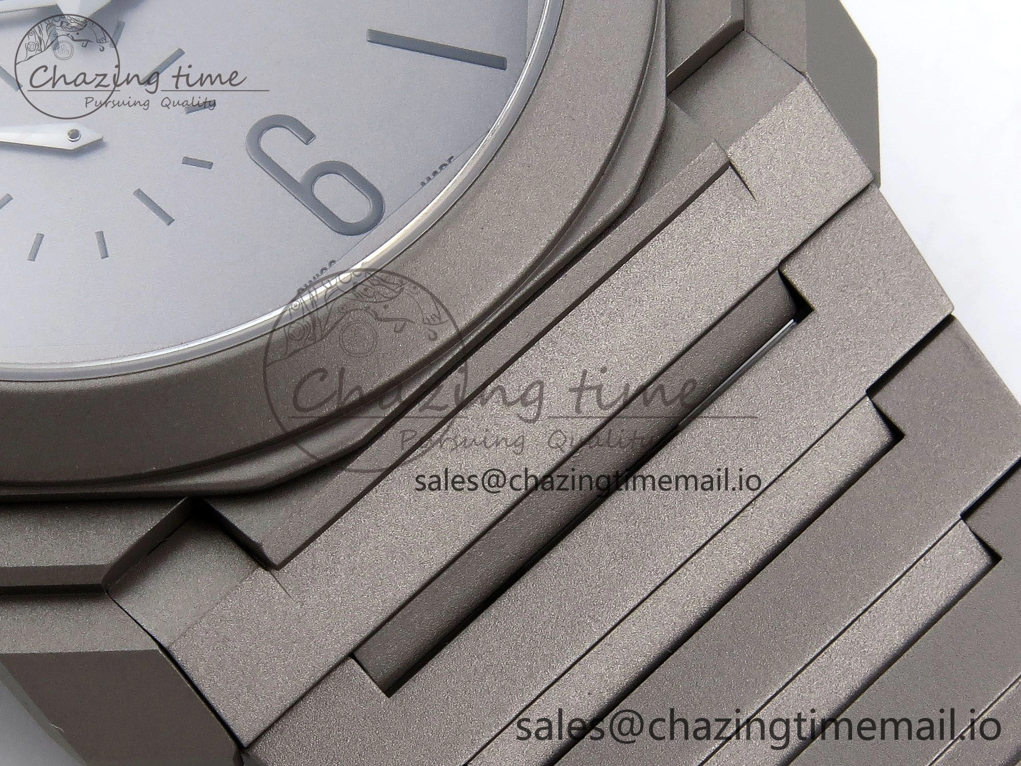 Octo Finissimo Titanuim BVF 1:1 Best Edition Gray Dial on Bracelet Asian Micro Rotor Movement