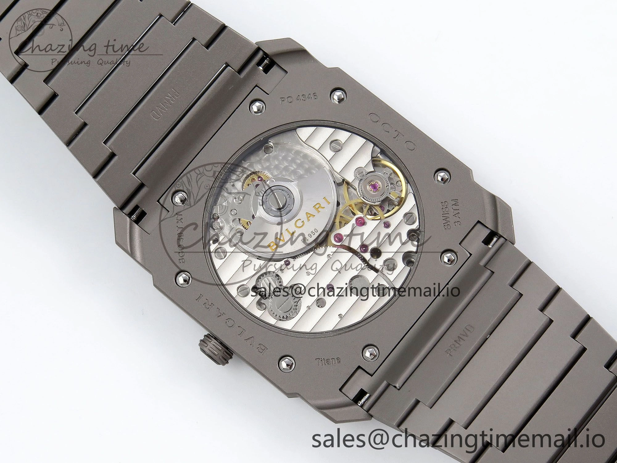 Octo Finissimo Titanuim BVF 1:1 Best Edition Gray Dial on Bracelet Asian Micro Rotor Movement