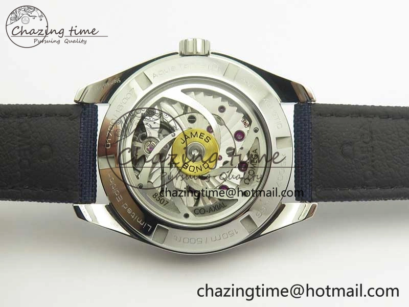Omega Aqua Terra 15007 Gauss “Spectre” VSF 1:1 Best Edition Blue Textured Dial on Blue Nylon Strap A8507 Super Clone