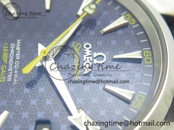 Omega Aqua Terra 15007 Gauss “Spectre” VSF 1:1 Best Edition Blue Textured Dial on Blue Nylon Strap A8507 Super Clone