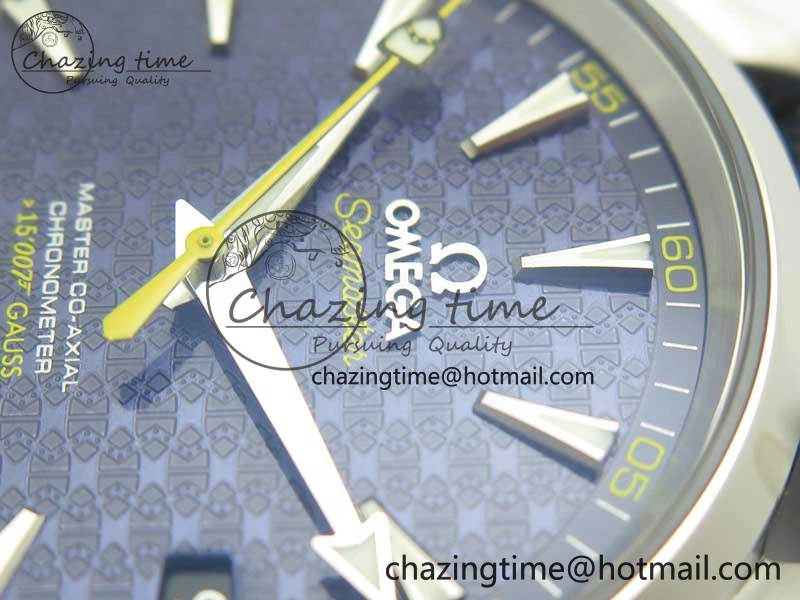 Omega Aqua Terra 15007 Gauss “Spectre” VSF 1:1 Best Edition Blue Textured Dial on Blue Nylon Strap A8507 Super Clone