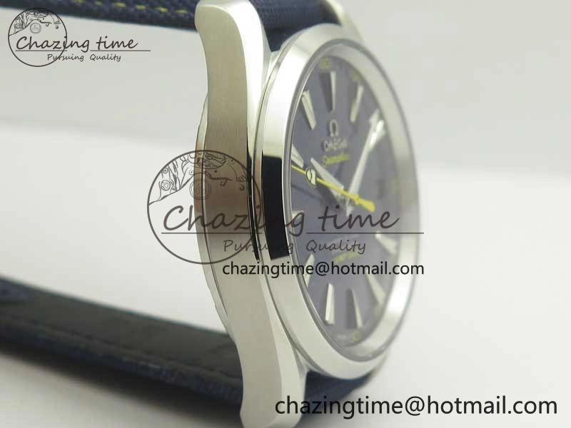 Omega Aqua Terra 15007 Gauss “Spectre” VSF 1:1 Best Edition Blue Textured Dial on Blue Nylon Strap A8507 Super Clone
