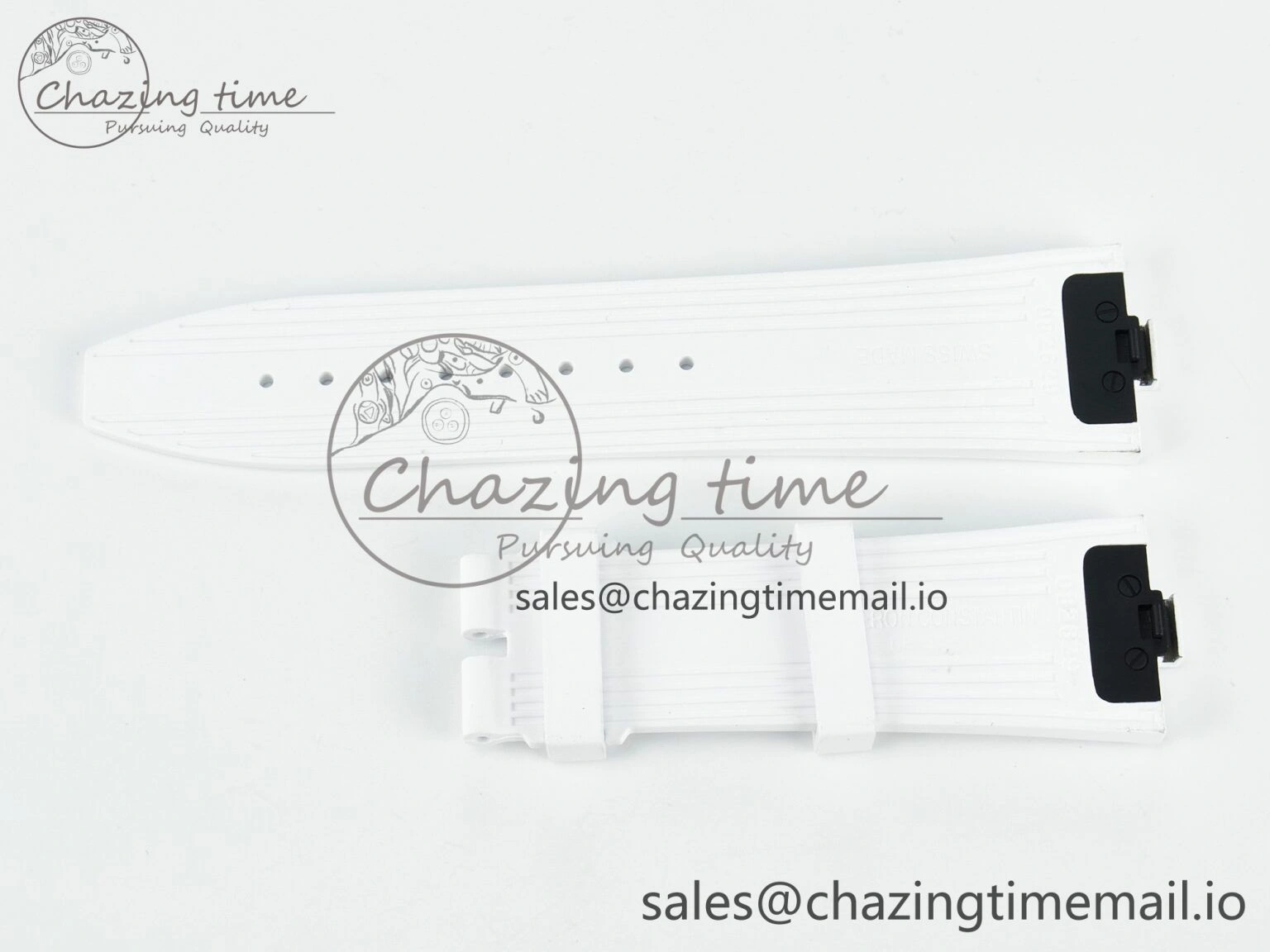 Overseas 1:1 Best Edition Black Blue White Rubber Strap (Fits the Gen size)