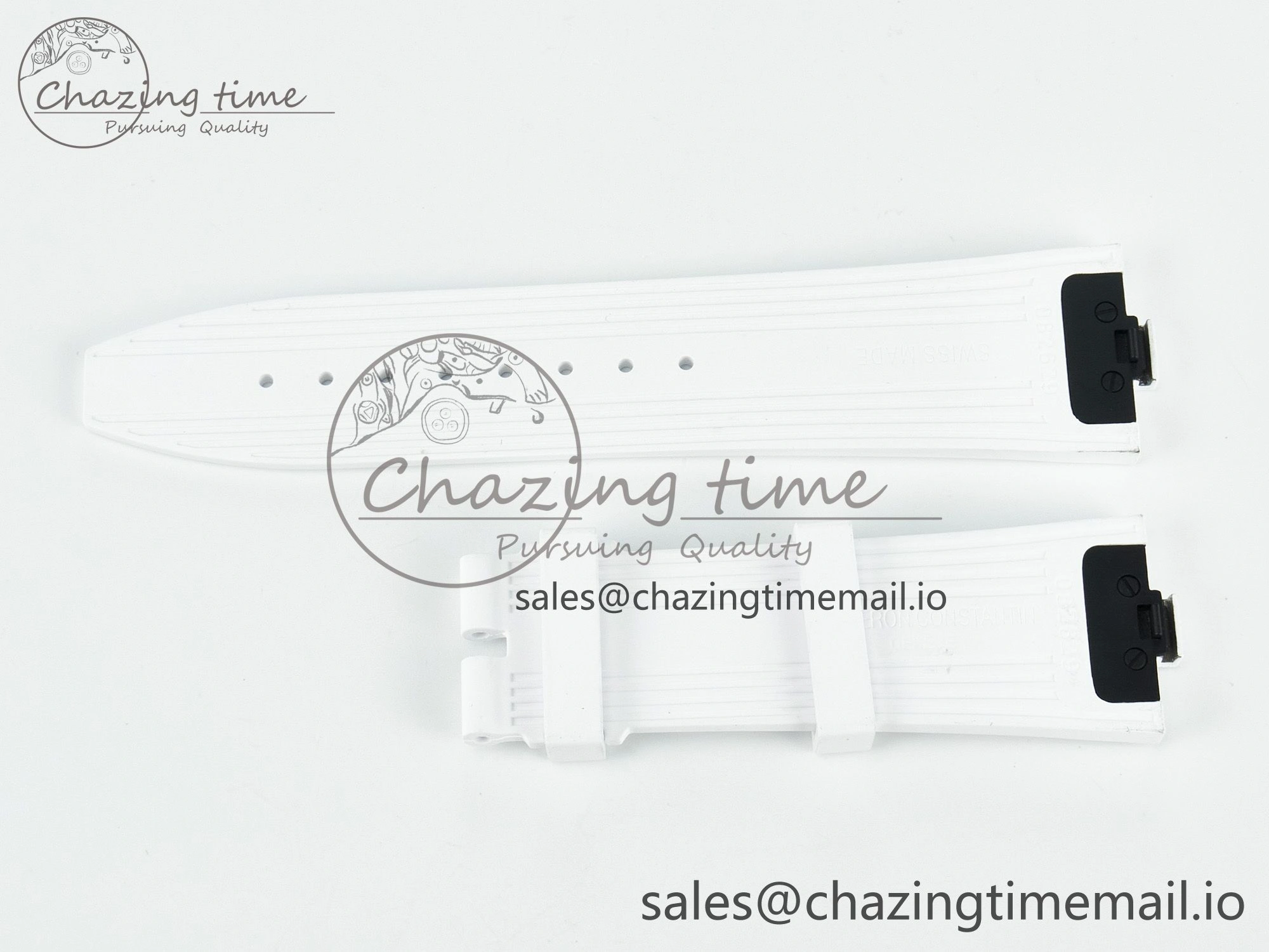 Overseas 1:1 Best Edition Black Blue White Rubber Strap (Fits the Gen size)