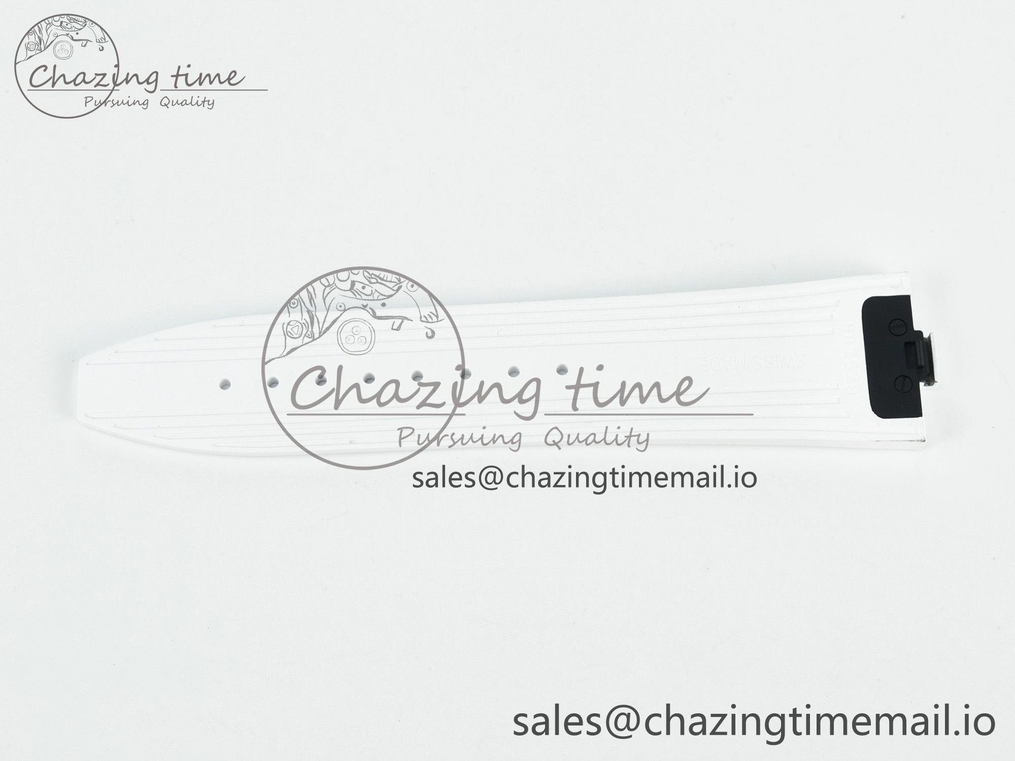 Overseas 1:1 Best Edition Black Blue White Rubber Strap (Fits the Gen size)