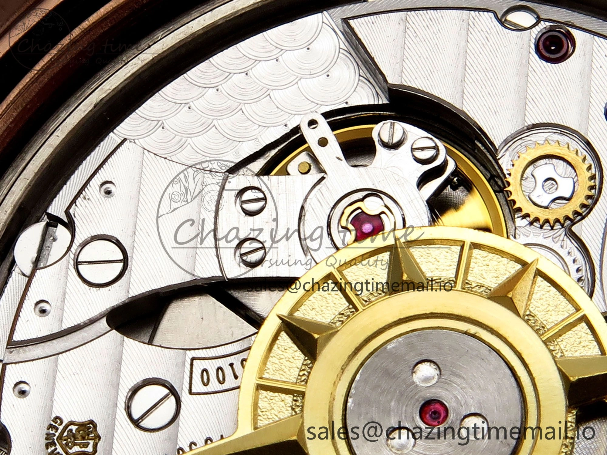Overseas 4500V RG 8F 1:1 Best Edition Blue Dial on RG Bracelet A5100