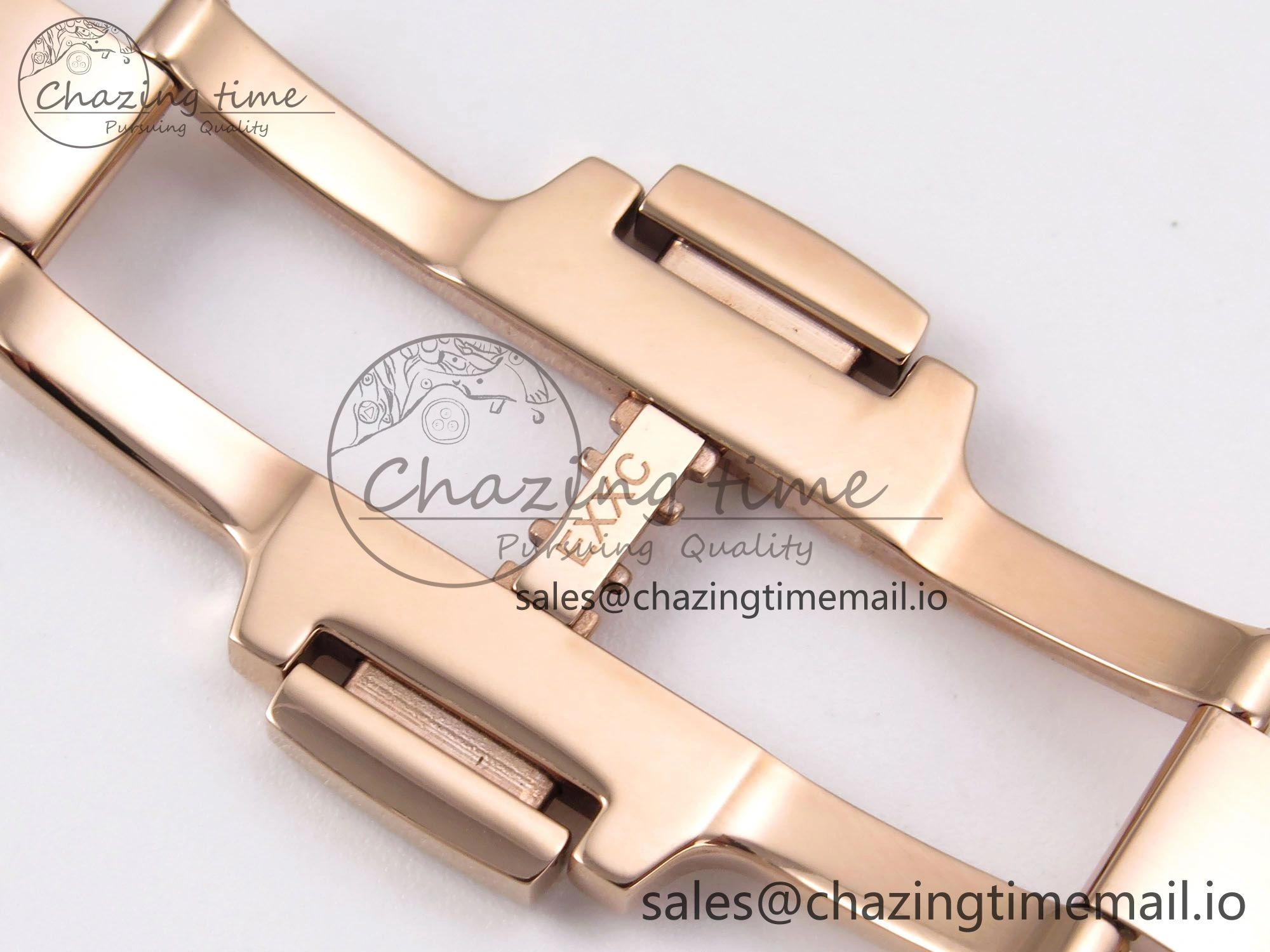 Overseas 4500V RG 8F 1:1 Best Edition Blue Dial on RG Bracelet A5100