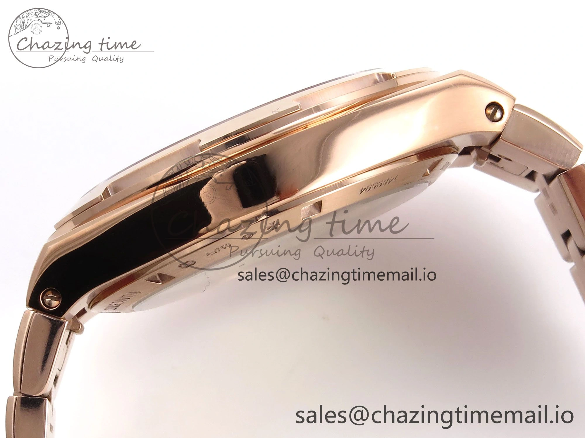 Overseas 4500V RG 8F 1:1 Best Edition White Dial on RG Bracelet A5100