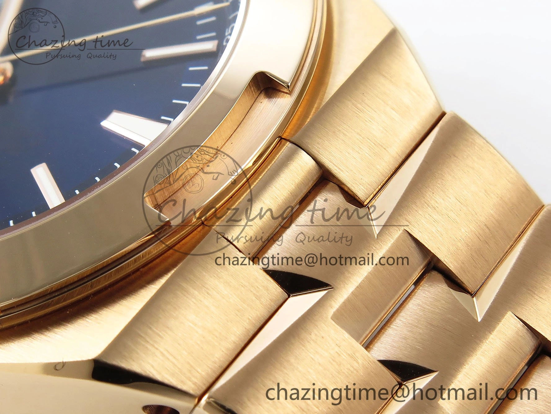 Overseas 4500V RG ZF 1:1 Best Edition Blue Dial on RG Bracelet A5100