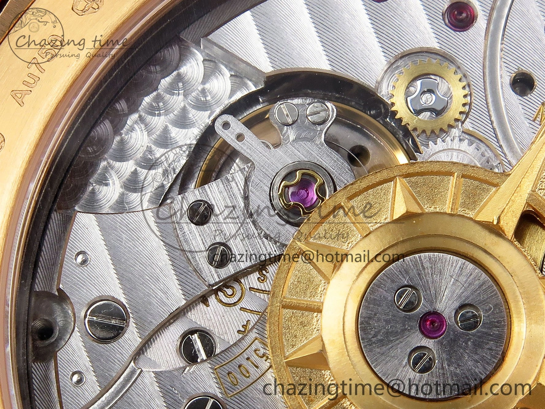 Overseas 4500V RG ZF 1:1 Best Edition Blue Dial on RG Bracelet A5100