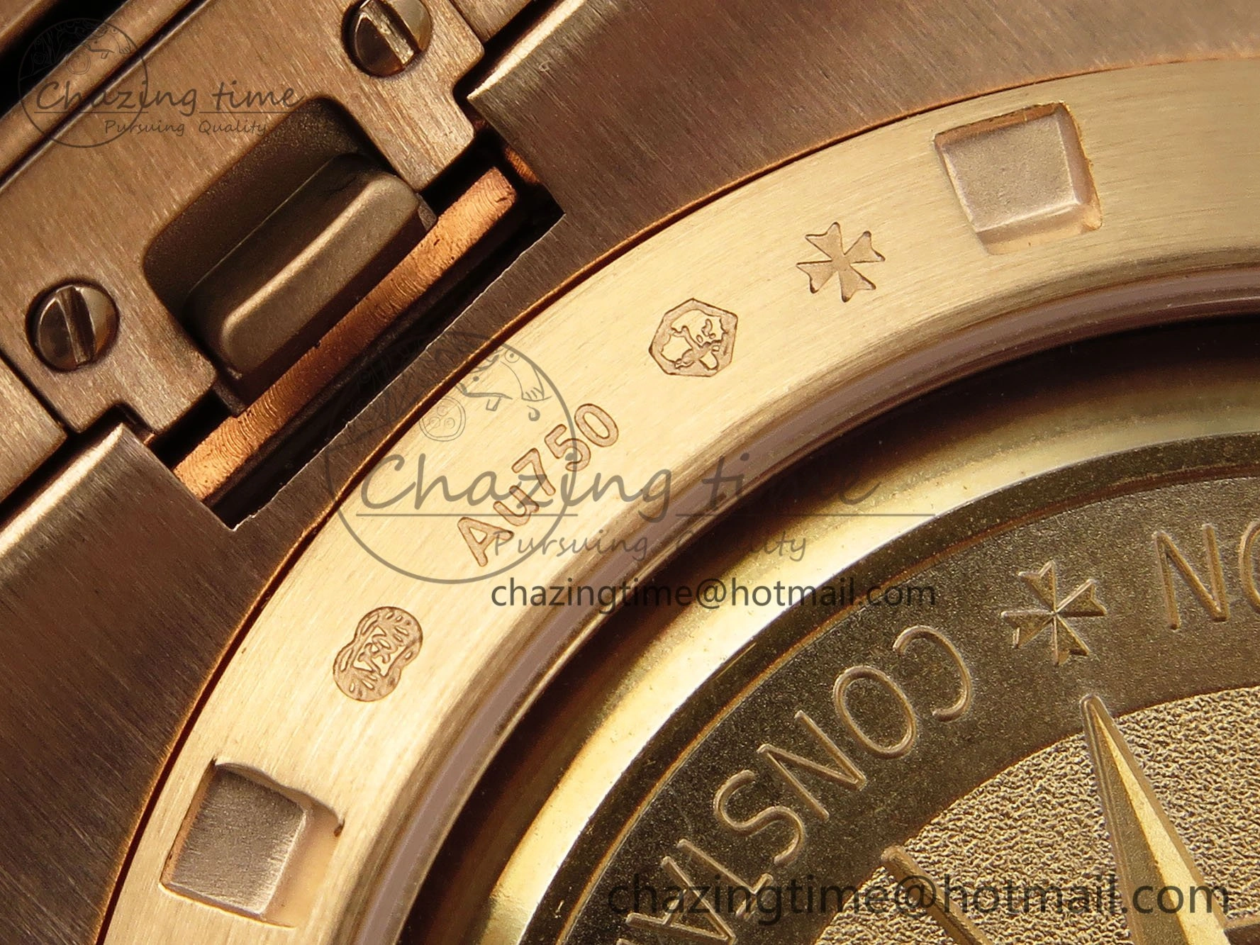 Overseas 4500V RG ZF 1:1 Best Edition Blue Dial on RG Bracelet A5100