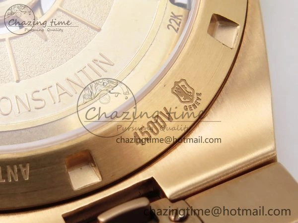 Overseas 4500V RG ZF 1:1 Best Edition Blue Dial on RG Bracelet A5100