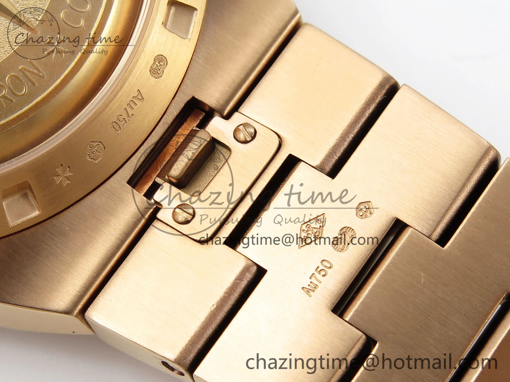 Overseas 4500V RG ZF 1:1 Best Edition Blue Dial on RG Bracelet A5100