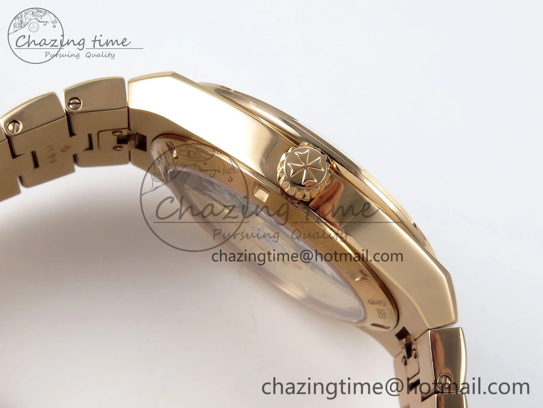 Overseas 4500V RG ZF 1:1 Best Edition Blue Dial on RG Bracelet A5100