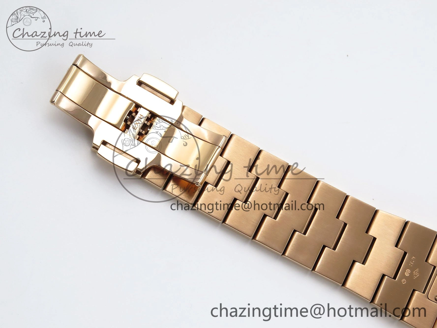 Overseas 4500V RG ZF 1:1 Best Edition Blue Dial on RG Bracelet A5100