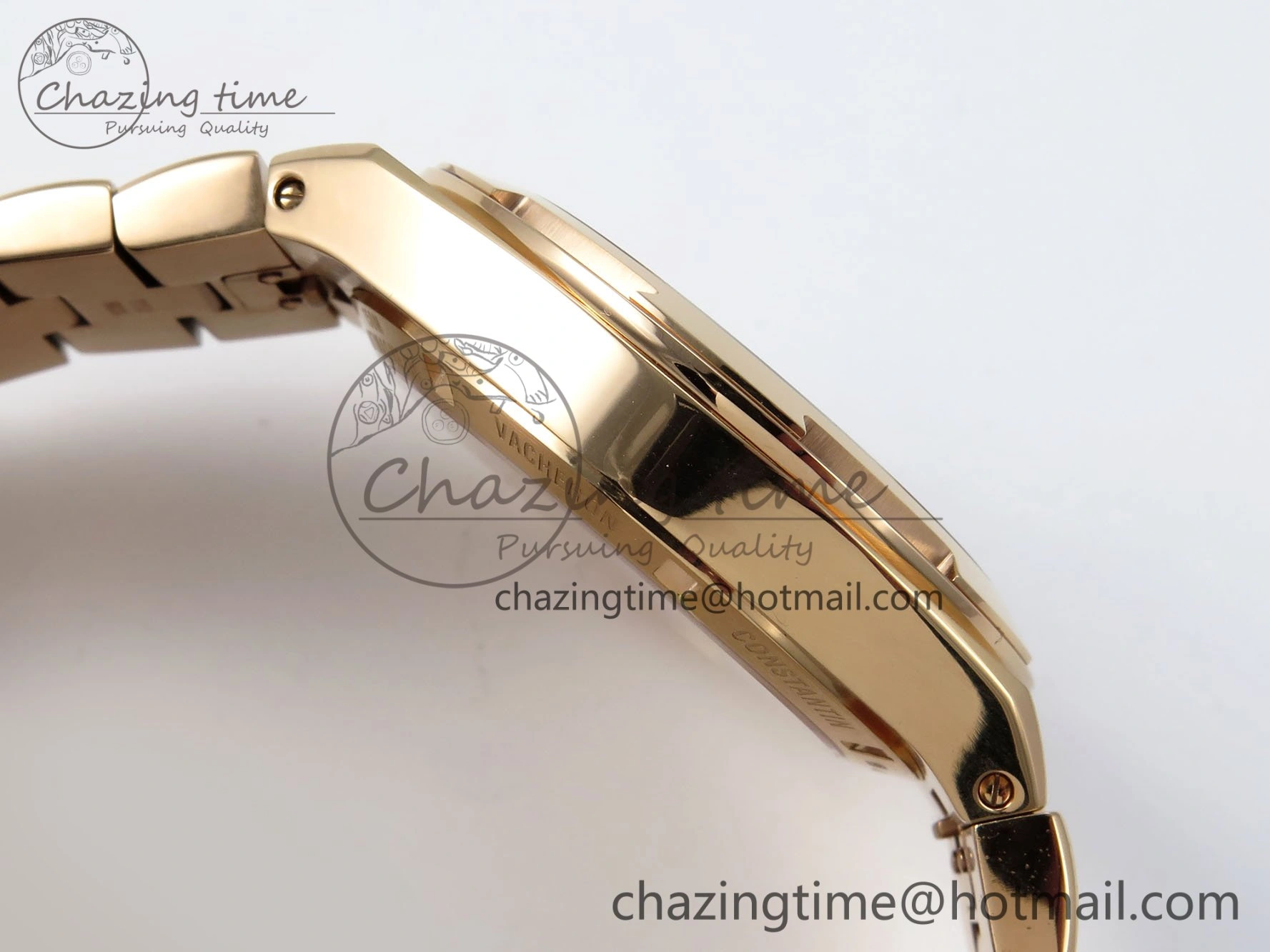 Overseas 4500V RG ZF 1:1 Best Edition Blue Dial on RG Bracelet A5100