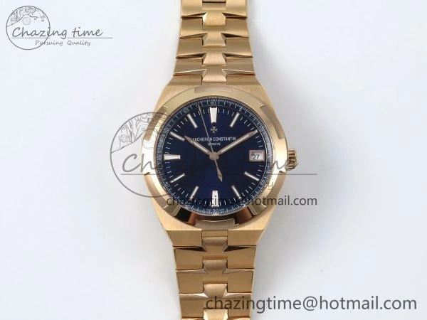 Overseas 4500V RG ZF 1:1 Best Edition Blue Dial on RG Bracelet A5100