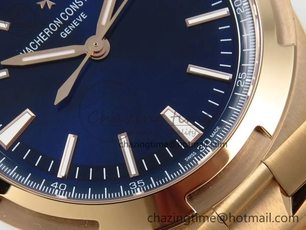Overseas 4500V RG ZF 1:1 Best Edition Blue Dial on RG Bracelet A5100