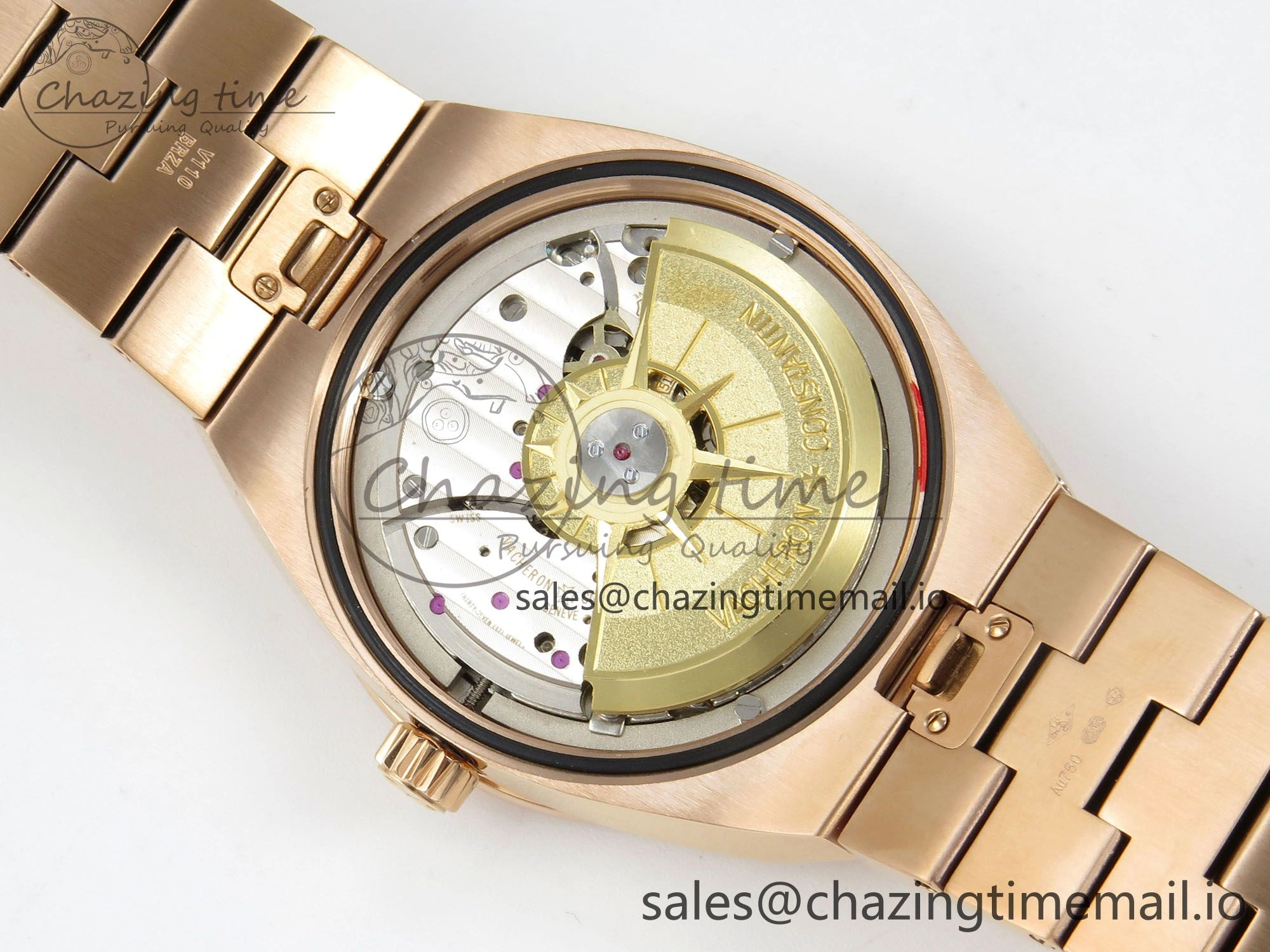 Overseas 4500V RG ZF 1:1 Best Edition Green Dial on RG Bracelet A5100
