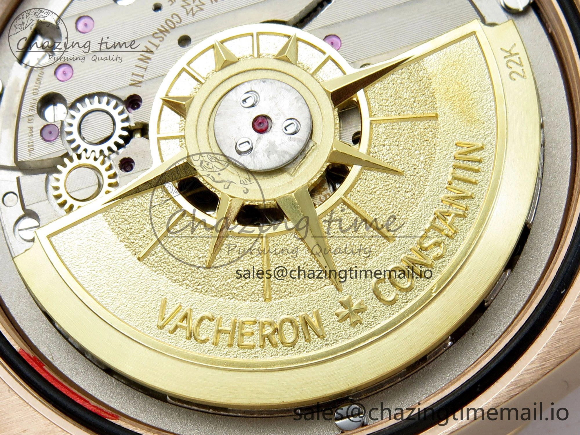 Overseas 4500V RG ZF 1:1 Best Edition Green Dial on RG Bracelet A5100