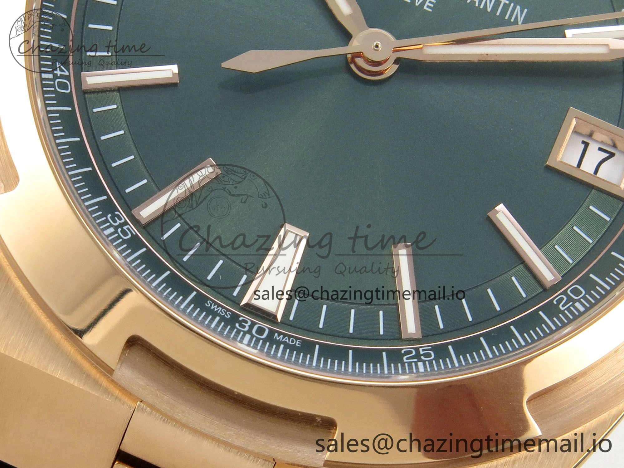 Overseas 4500V RG ZF 1:1 Best Edition Green Dial on RG Bracelet A5100