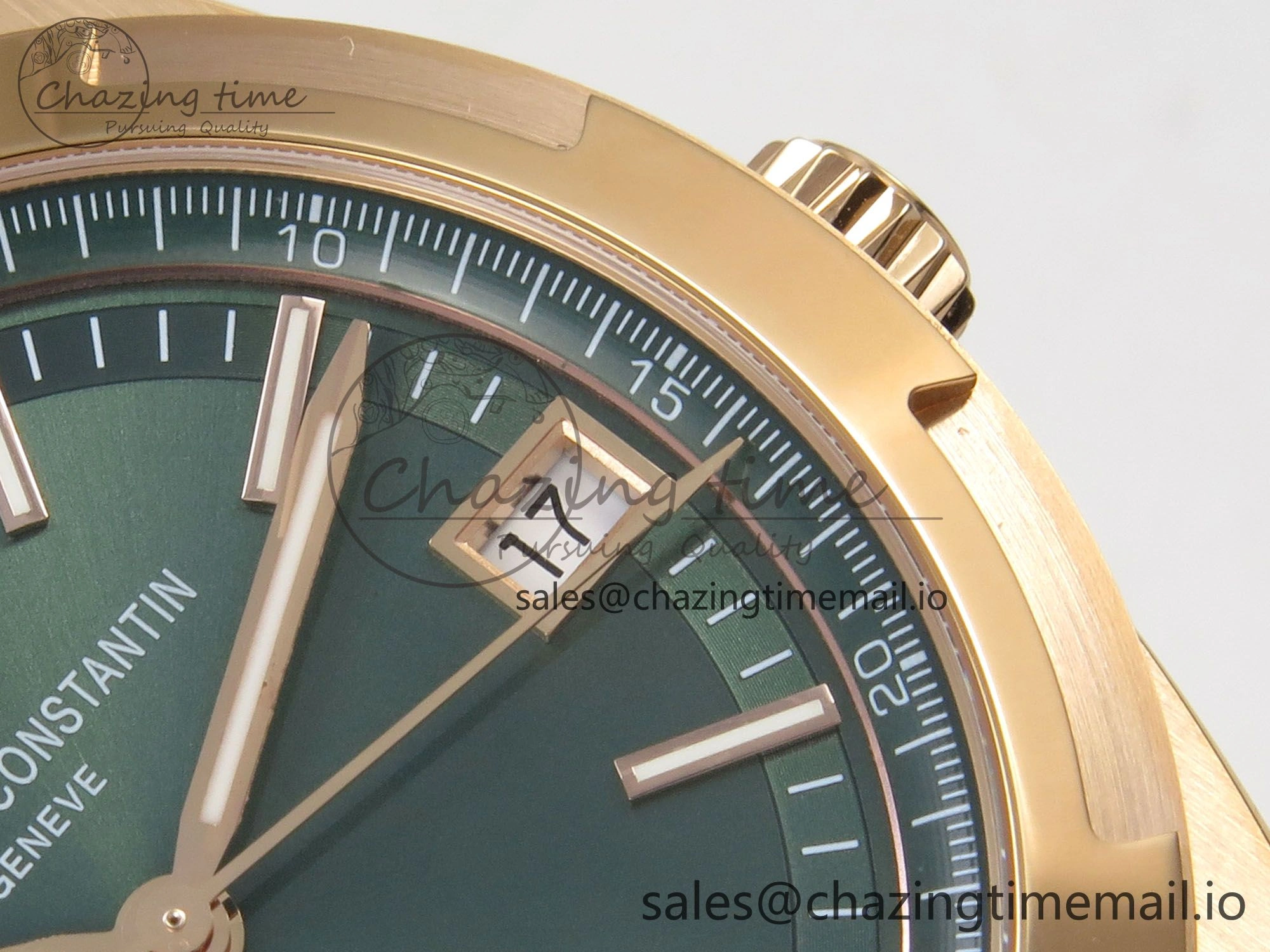 Overseas 4500V RG ZF 1:1 Best Edition Green Dial on RG Bracelet A5100