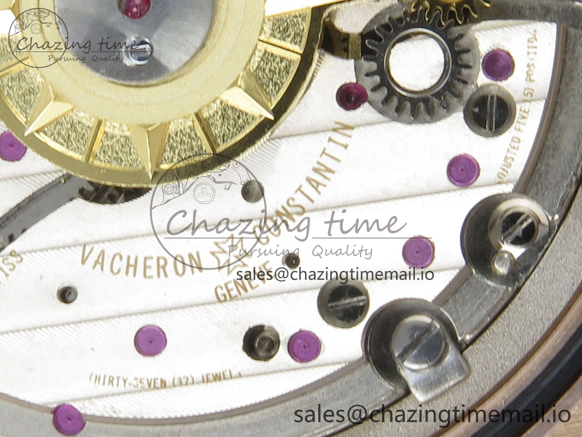 Overseas 4500V RG ZF 1:1 Best Edition White Dial on RG Bracelet A5100
