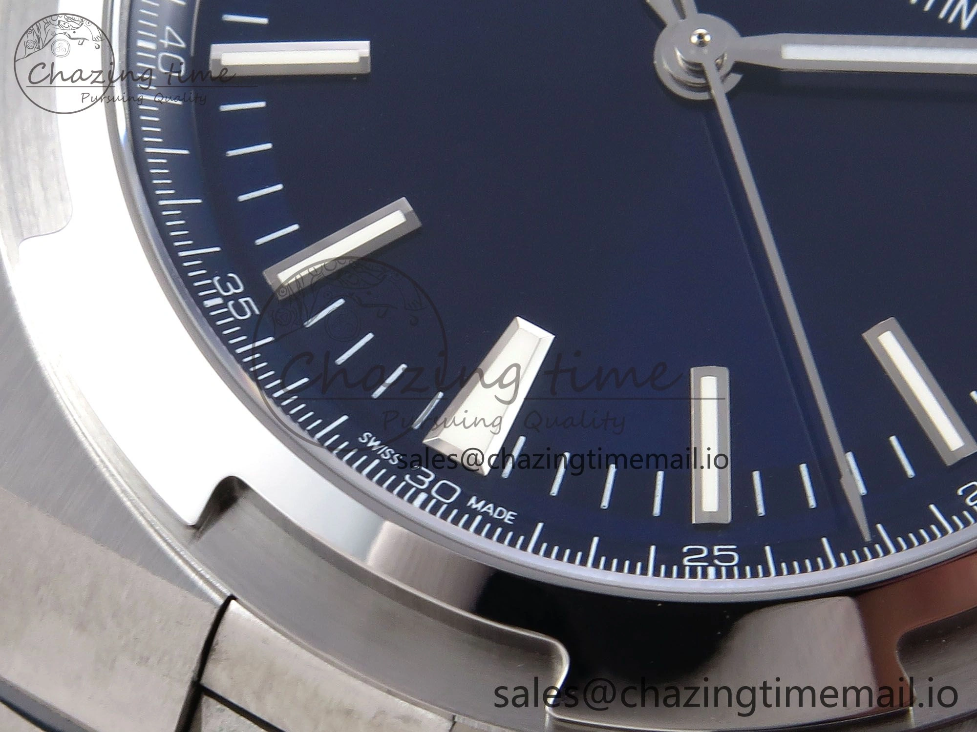 Overseas 4500V SS 8F 1:1 Best Edition Blue Dial on SS Bracelet A5100