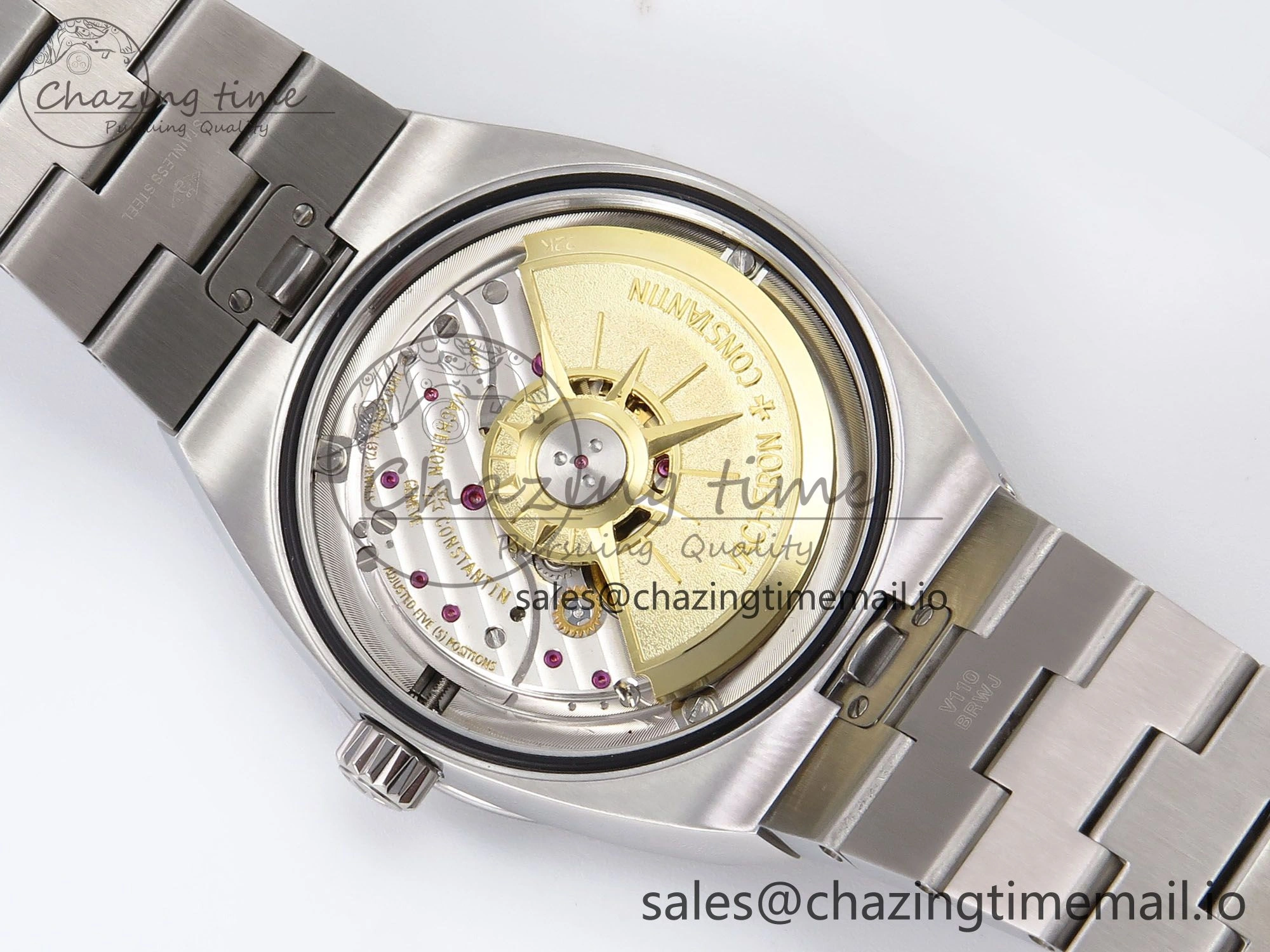 Overseas 4500V SS 8F 1:1 Best Edition Brown Dial on SS Bracelet A5100