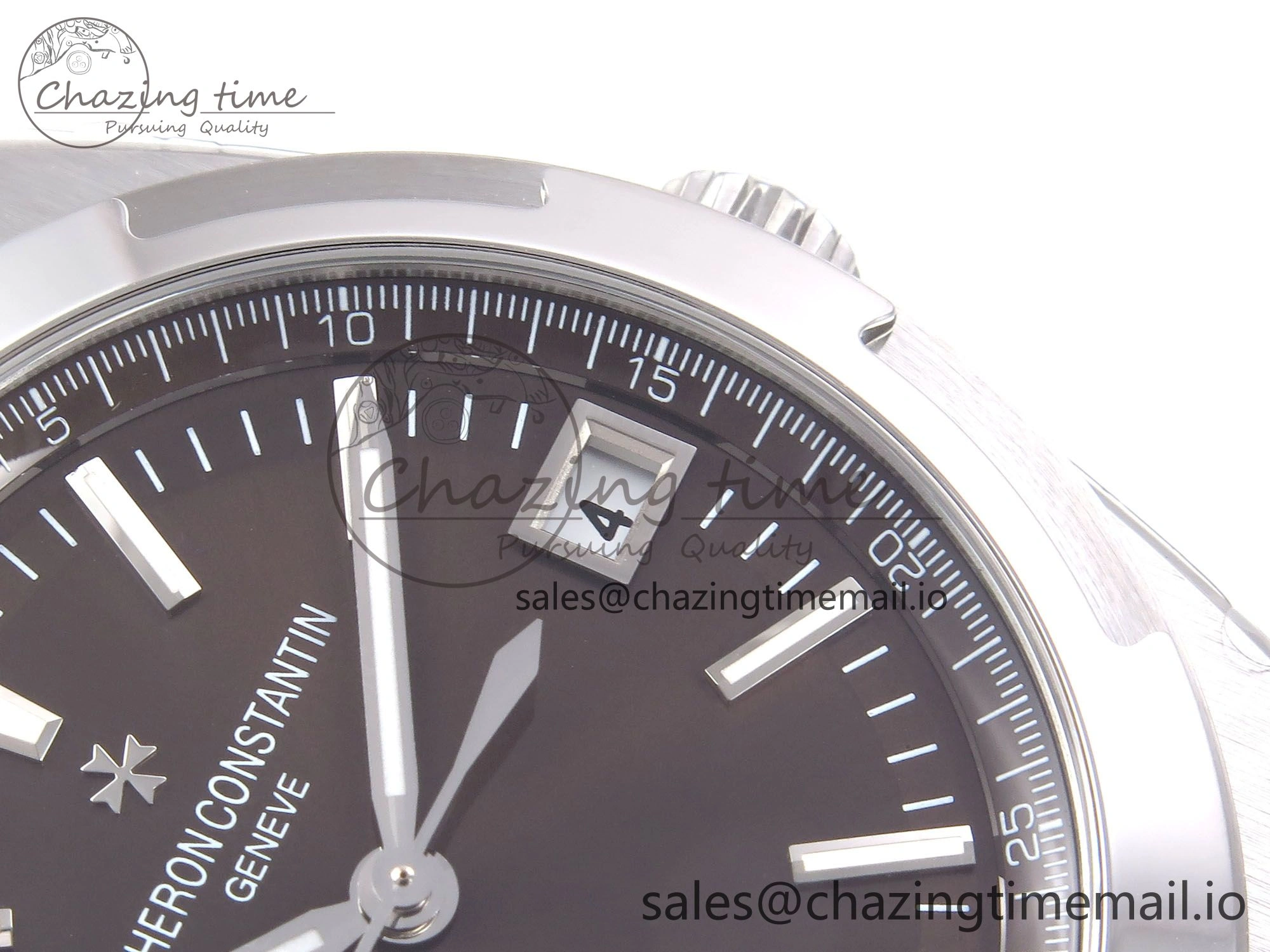 Overseas 4500V SS 8F 1:1 Best Edition Brown Dial on SS Bracelet A5100