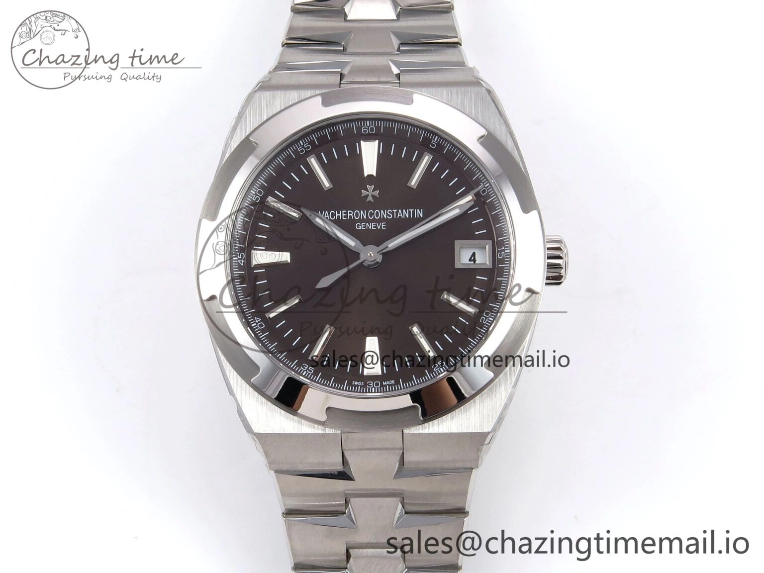Overseas 4500V SS 8F 1:1 Best Edition Brown Dial on SS Bracelet A5100