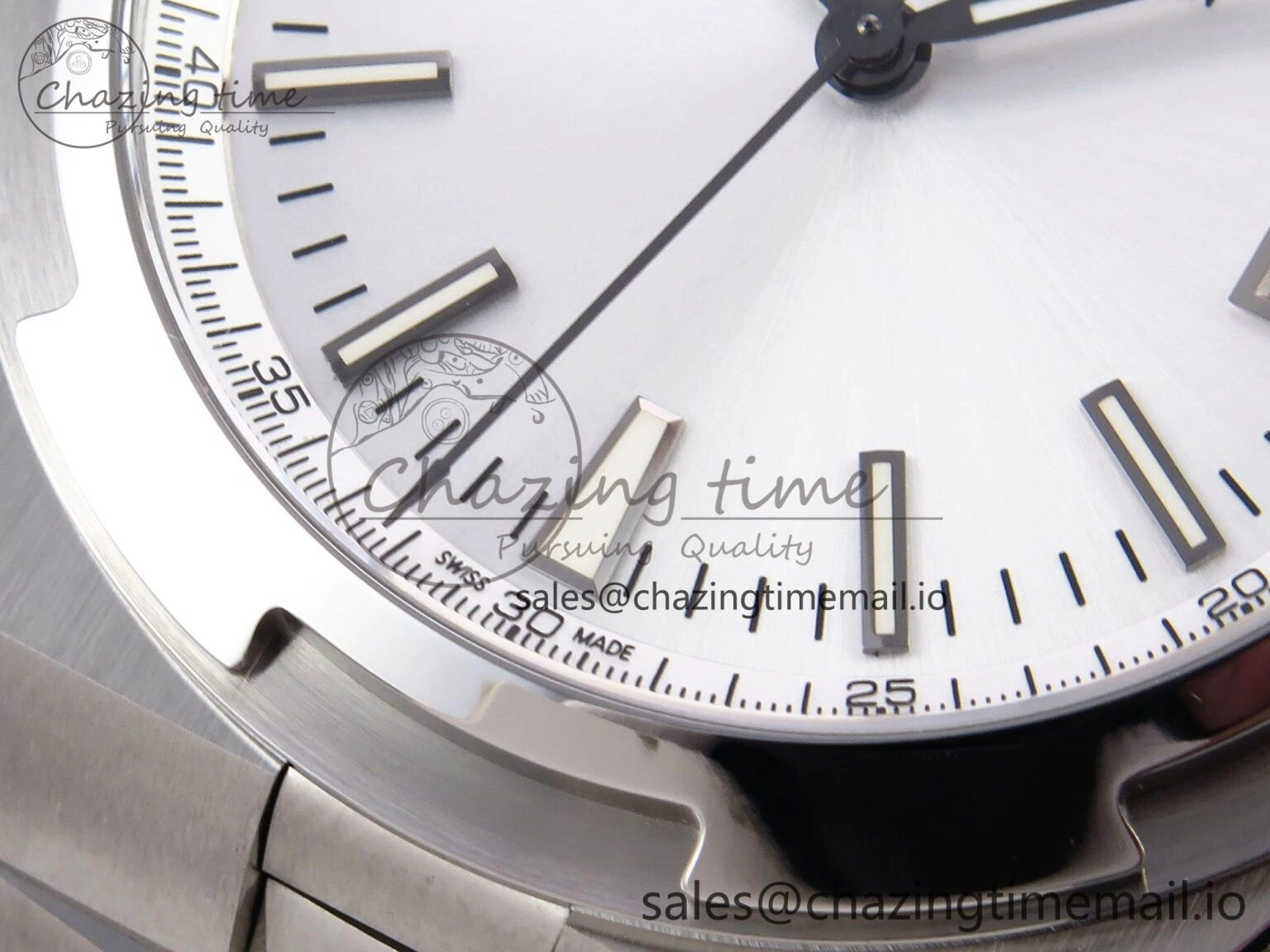 Overseas 4500V SS 8F 1:1 Best Edition White Dial on SS Bracelet A5100