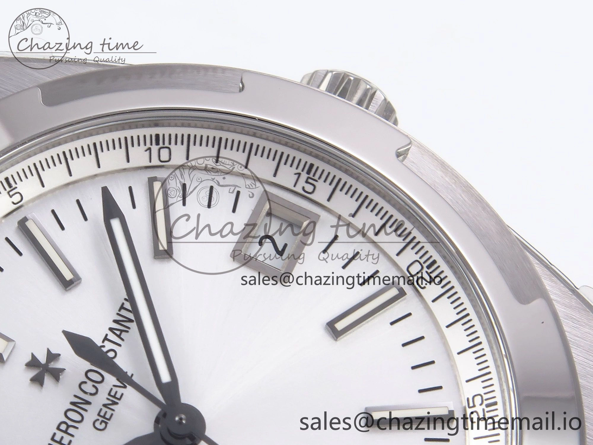 Overseas 4500V SS 8F 1:1 Best Edition White Dial on SS Bracelet A5100