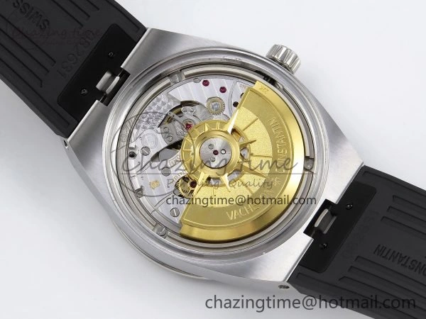 Overseas 4500V SS MKSF 1:1 Best Edition Black Dial on Black Rubber Strap A5100