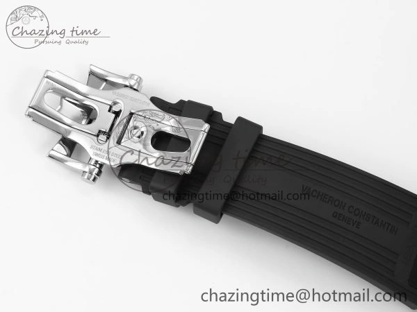 Overseas 4500V SS MKSF 1:1 Best Edition Black Dial on Black Rubber Strap A5100
