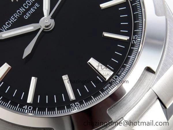 Overseas 4500V SS MKSF 1:1 Best Edition Black Dial on SS Bracelet A5100