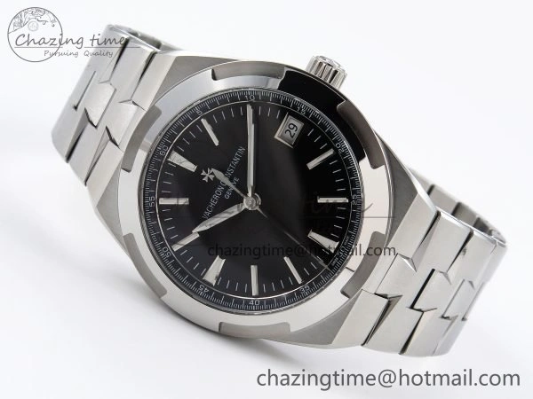 Overseas 4500V SS MKSF 1:1 Best Edition Black Dial on SS Bracelet A5100