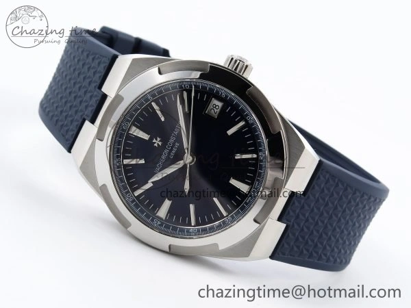 Overseas 4500V SS MKSF 1:1 Best Edition Blue Dial on Blue Rubber Strap A5100