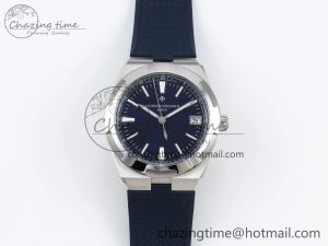 Overseas 4500V SS MKSF 1:1 Best Edition Blue Dial on Blue Rubber Strap A5100